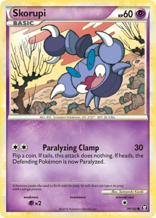 Skorupi 76/102 HeartGold & SoulSilver HS—Triumphant