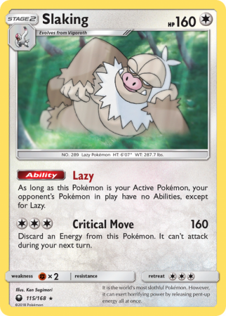 Slaking 115/168 Sun & Moon Celestial Storm