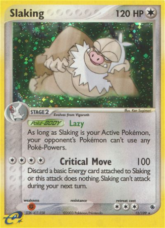 Slaking 12/109 EX Ruby & Sapphire
