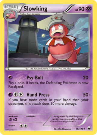 Slowking 49/108 Black & White Dark Explorers