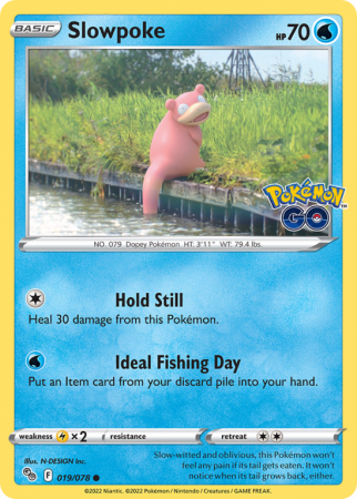 Slowpoke 19/78 Sword & Shield Pokémon GO