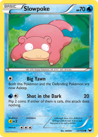 Slowpoke 23/108 Black & White Dark Explorers