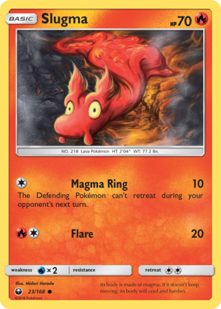 Slugma 23/168 Sun & Moon Celestial Storm