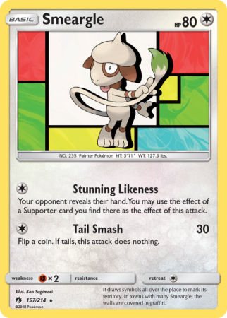 Smeargle 157/214 Sun & Moon Lost Thunder