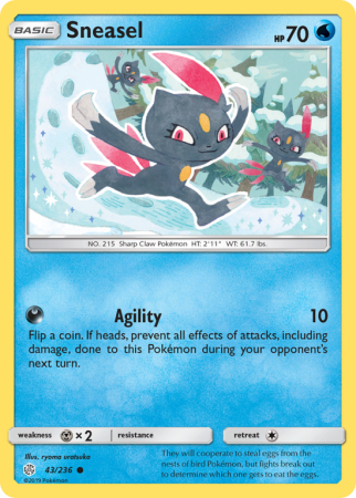Sneasel 43/236 Sun & Moon Cosmic Eclipse
