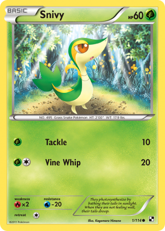 Snivy 1/114 Black & White Black & White