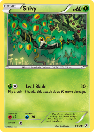 Snivy 6/113 Black & White Legendary Treasures