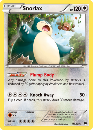 Snorlax 118/162 XY BREAKthrough