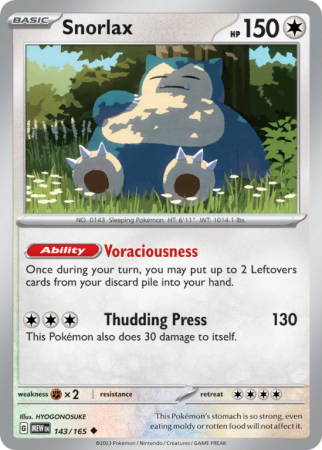 Snorlax 143/165 Scarlet & Violet 151