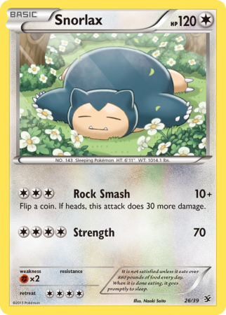 Snorlax 26/39 XY Kalos Starter Set