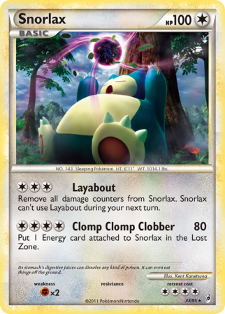 Snorlax 33/106 HeartGold & SoulSilver Call of Legends