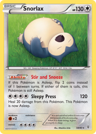 Snorlax 58/115 XY Generations