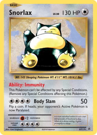 Snorlax XY179/183 XY XY Black Star Promos