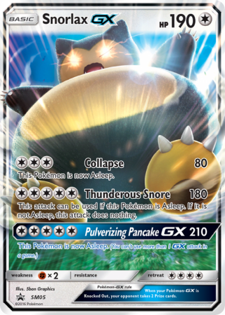 Snorlax-GX SM05/156 Sun & Moon SM Black Star Promos