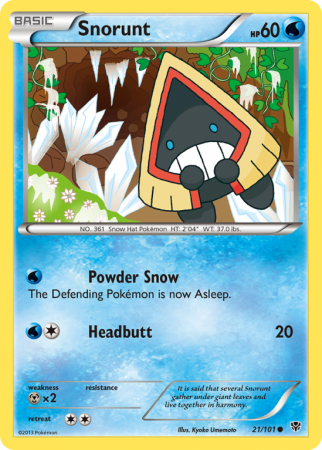 Snorunt 21/101 Black & White Plasma Blast