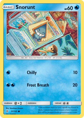 Snorunt 31/145 Sun & Moon Guardians Rising