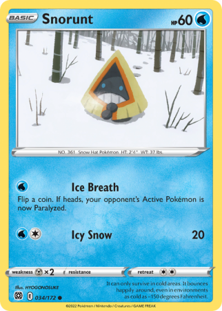 Snorunt 34/172 Sword & Shield Brilliant Stars
