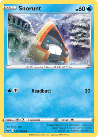 Snorunt 35/198 Sword & Shield Chilling Reign