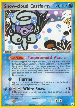 Snow-cloud Castform 25/101 EX Hidden Legends