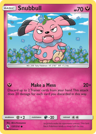 Snubbull 137/214 Sun & Moon Lost Thunder