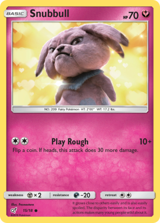 Snubbull 15/18 Sun & Moon Detective Pikachu