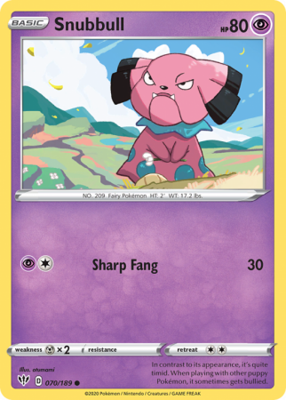 Snubbull 70/189 Sword & Shield Darkness Ablaze