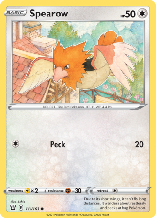 Spearow 111/163 Sword & Shield Battle Styles