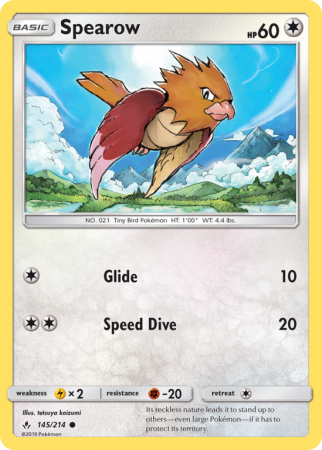 Spearow 145/214 Sun & Moon Unbroken Bonds