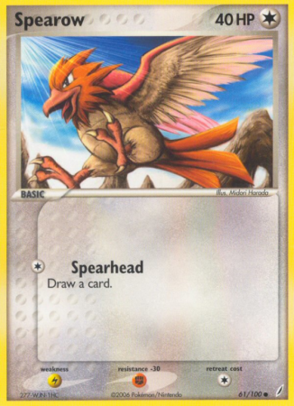 Spearow 61/100 EX Crystal Guardians