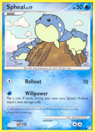 Spheal 102/123 Diamond & Pearl Mysterious Treasures