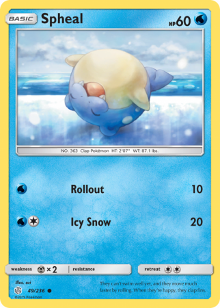 Spheal 49/236 Sun & Moon Cosmic Eclipse