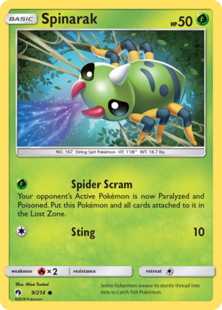 Spinarak 9/214 Sun & Moon Lost Thunder