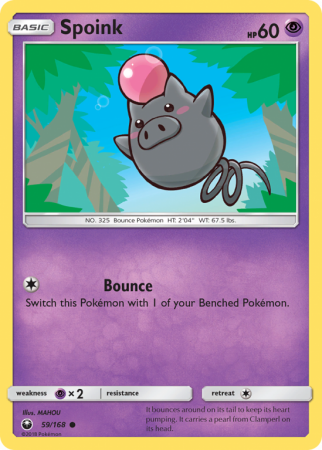 Spoink 59/168 Sun & Moon Celestial Storm