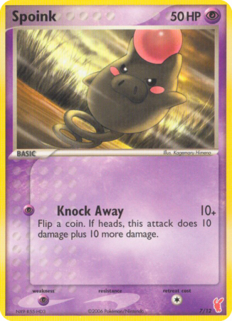 Spoink 7/12 EX EX Trainer Kit 2 Plusle