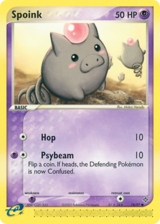 Spoink 74/97 EX Dragon