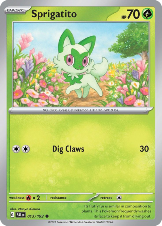 Sprigatito 13/193 Scarlet & Violet Paldea Evolved