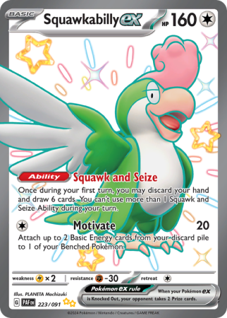 Squawkabilly ex 223/91 Scarlet & Violet Paldean Fates