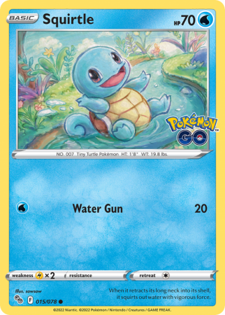 Squirtle 15/78 Sword & Shield Pokémon GO