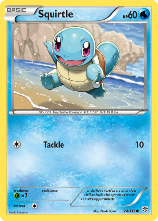 Squirtle 24/135 Black & White Plasma Storm