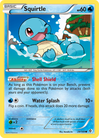 Squirtle 29/149 Black & White Boundaries Crossed