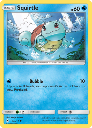 Squirtle 33/214 Sun & Moon Unbroken Bonds