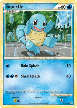 Squirtle 63/95 HeartGold & SoulSilver HS—Unleashed