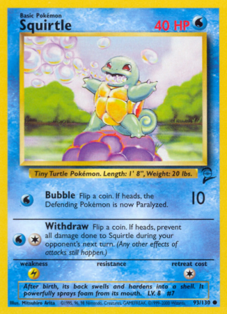 Squirtle 93/130 Base Base Set 2