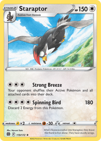 Staraptor 119/172 Sword & Shield Brilliant Stars