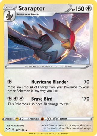 Staraptor 147/189 Sword & Shield Darkness Ablaze