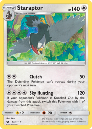 Staraptor 83/111 Sun & Moon Crimson Invasion
