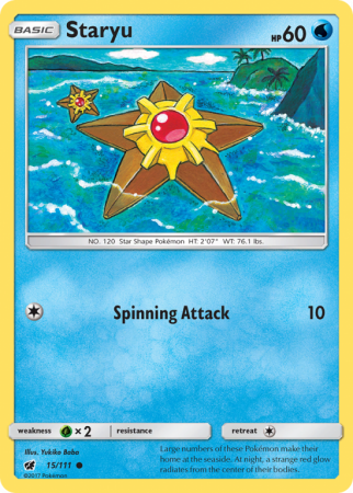 Staryu 15/111 Sun & Moon Crimson Invasion
