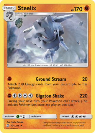 Steelix 104/236 Sun & Moon Unified Minds