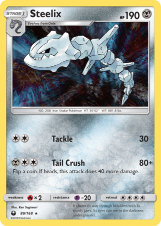 Steelix 89/168 Sun & Moon Celestial Storm