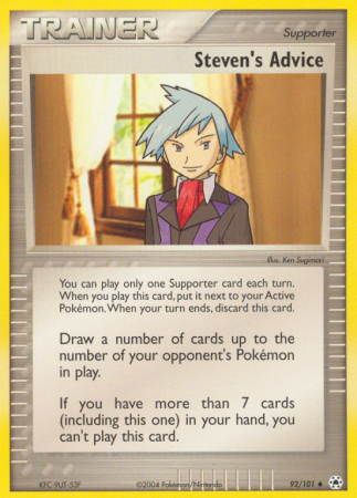 Steven's Advice 92/101 EX Hidden Legends